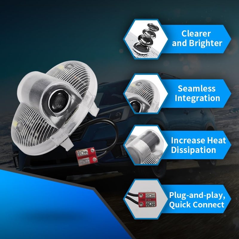 uunonaha 2 قطع RX8 ضوء ترحيب سيارة باب إسقاط LED ضوء ظل الباب ضوء بركة متوافق مع ملحقات RX8 - Image 5